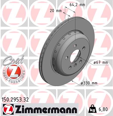 Zimmermann Brake Disc for BMW 7 (G11, G12) rear right