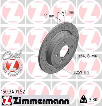 Zimmermann Sport Brake Disc for MINI MINI Cabriolet (R52) rear