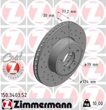 Zimmermann Sport Brake Disc for BMW 6 Cabriolet (E64) front