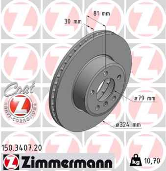 Zimmermann Brake Disc for BMW 7 (E65, E66, E67) front