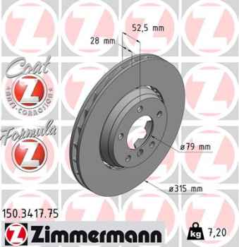 Zimmermann Brake Disc for BMW 3 Coupe (E36) front left