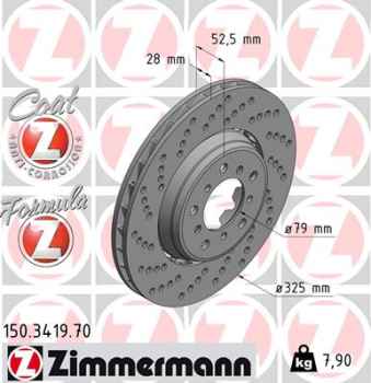 Zimmermann Brake Disc for BMW 3 Coupe (E46) front left