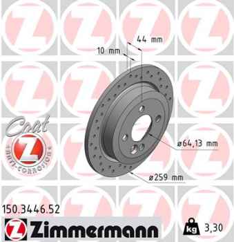 Zimmermann Sport Brake Disc for MINI MINI (R50, R53) rear