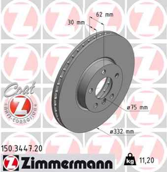 Zimmermann Brake Disc for BMW X5 (E70) front