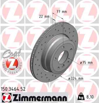 Zimmermann Sport Brake Disc for BMW 1 Coupe (E82) rear