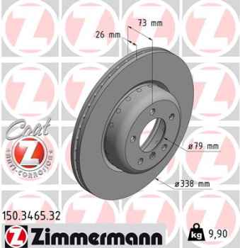Zimmermann Brake Disc for BMW 3 Coupe (E92) front