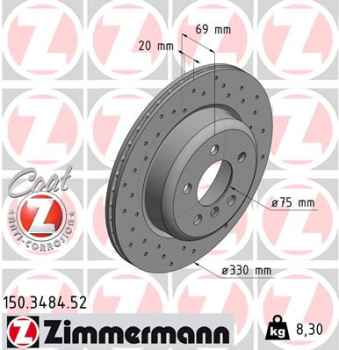 Zimmermann Sport Brake Disc for BMW 5 (F10) rear