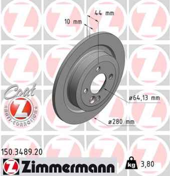 Zimmermann Brake Disc for MINI MINI CLUBMAN (R55) rear