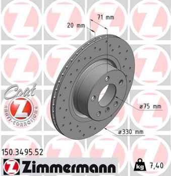 Zimmermann Sport Brake Disc for BMW X3 (F25) rear
