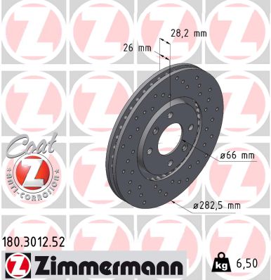 Zimmermann Sport Brake Disc for PEUGEOT 406 Break (8E/F) front