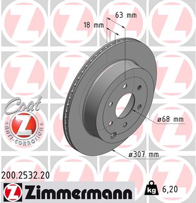 Zimmermann Brake Disc for NISSAN PATHFINDER III (R51) rear