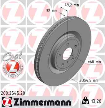 Zimmermann Bremsscheibe für NISSAN 370Z Coupe (Z34) vorne