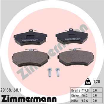 Zimmermann Brake pads for VW VENTO (1H2) front