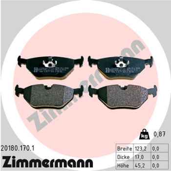 Zimmermann Brake pads for BMW 3 Coupe (E36) rear