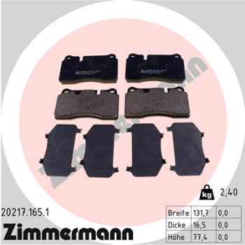 Zimmermann Brake pads for LAND ROVER RANGE ROVER SPORT (L320) front