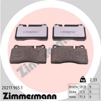 Zimmermann rd:z Brake pads for LAND ROVER RANGE ROVER SPORT (L320) front