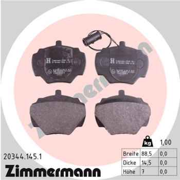 Zimmermann Brake pads for LAND ROVER DISCOVERY I (LJ) rear