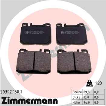 Zimmermann Brake pads for MERCEDES-BENZ SL (R107) front
