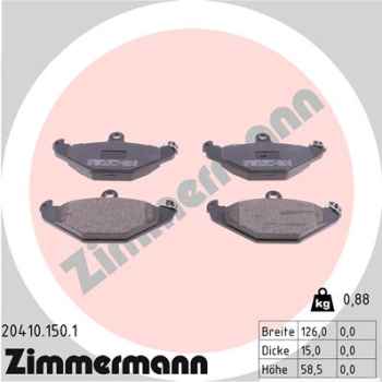 Zimmermann Brake pads for RENAULT 21 Stufenheck (L48_) rear