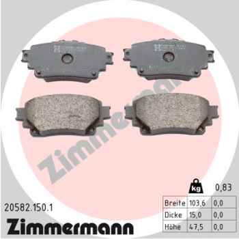 Zimmermann Brake pads for TOYOTA RAV 4 V VAN (_A5_, _H5_) rear