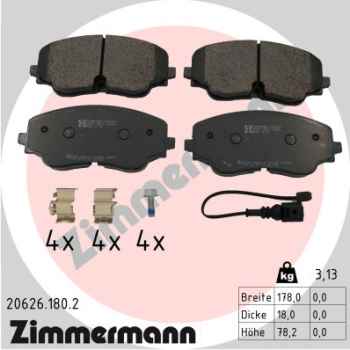 Zimmermann Brake pads for AUDI A3 Limousine (8YS) front