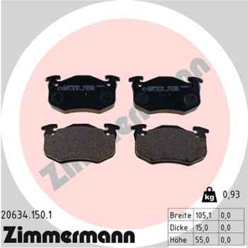 Zimmermann Brake pads for RENAULT SUPER 5 (B/C40_) front