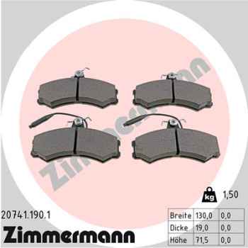 Zimmermann Bremsbeläge für FIAT DUCATO Pritsche/Fahrgestell (290_) vorne