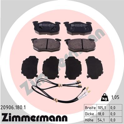 Zimmermann Brake pads for CITROËN C15 Kombi front