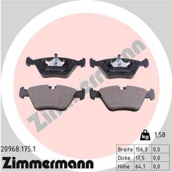 Zimmermann Brake pads for JAGUAR XK 8 Convertible (X100) front