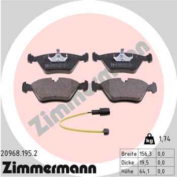 Zimmermann Brake pads for BMW 7 (E32) front