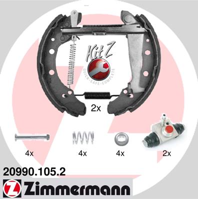 Zimmermann Brake Shoe Kit for SEAT CORDOBA (6K1, 6K2) rear