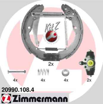 Zimmermann Brake Shoe Kit for SKODA ROOMSTER Praktik (5J) rear