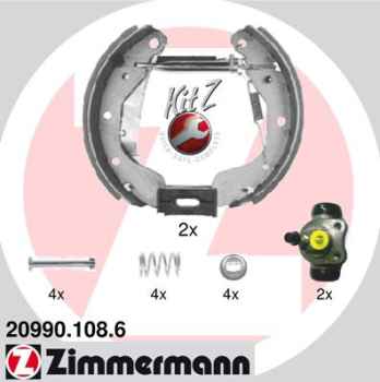 Zimmermann Brake Shoe Kit for OPEL CORSA B Kasten (S93) rear
