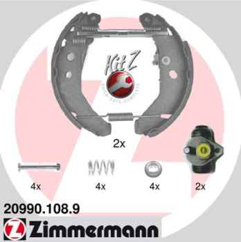 Zimmermann Bremsbacken Kit für FORD FIESTA III (GFJ) hinten