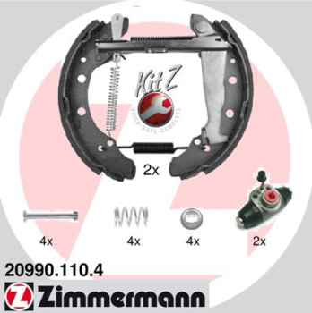 Zimmermann Brake Shoe Kit for SKODA FELICIA I (6U1) rear