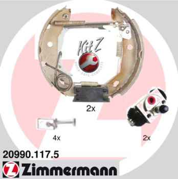 Zimmermann Brake Shoe Kit for MERCEDES-BENZ A-KLASSE (W168) rear