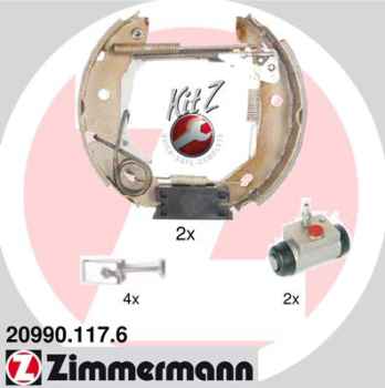 Zimmermann Brake Shoe Kit for MERCEDES-BENZ A-KLASSE (W168) rear