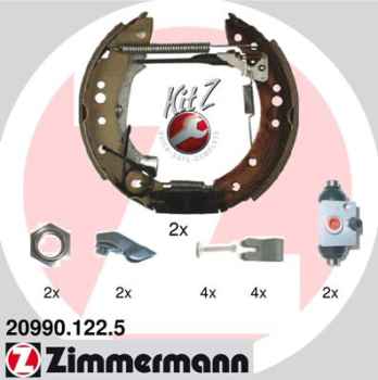 Zimmermann Brake Shoe Kit for CITROËN C3 II (SC_) rear