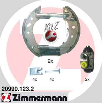 Zimmermann Bremsbacken Kit für FORD PUMA (EC_) hinten