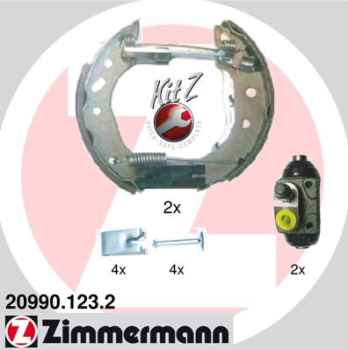 Zimmermann Brake Shoe Kit for MAZDA 121 III (JASM, JBSM) rear