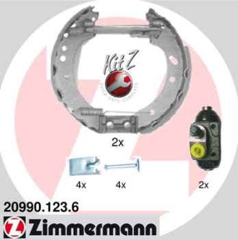Zimmermann Bremsbacken Kit für FORD ESCORT CLASSIC (AAL, ABL) hinten