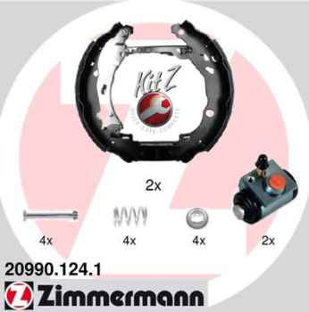 Zimmermann Brake Shoe Kit for CITROËN C3 I (FC_, FN_) rear