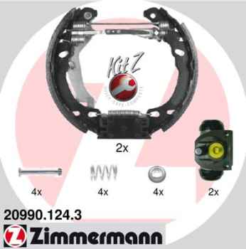 Zimmermann Brake Shoe Kit for FIAT 500 (312_) rear
