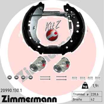 Zimmermann Bremsbacken Kit für RENAULT TWINGO II (CN0_) hinten