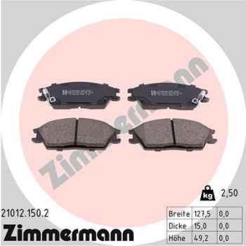 Zimmermann Brake pads for HYUNDAI PONY (X-2) front