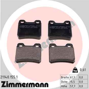 Zimmermann Brake pads for BMW Z3 Roadster (E36) rear