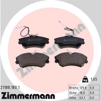 Zimmermann Brake pads for RENAULT ESPACE III (JE0_) front