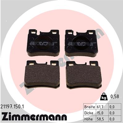 Zimmermann Brake pads for MERCEDES-BENZ C-KLASSE T-Model (S202) rear