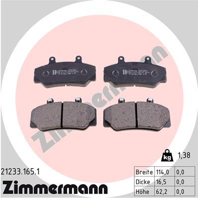 Zimmermann Brake pads for VOLVO 740 Kombi (745) front