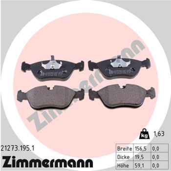 Zimmermann Brake pads for VOLVO C70 I Cabriolet (873) front